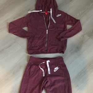 Nike two piece sweat suit - crop pants and hoodie